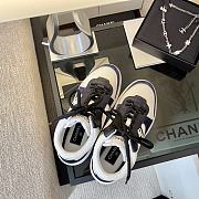 Chanel High Top Sneaker White Navy  - 5