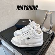 Chanel High Top Sneaker All White  - 1