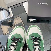 	 Chanel High Top Sneaker White Green - 2