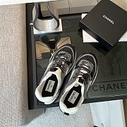 Chanel Low Top Sneakers 2022-23FW Black Fabric Grey Suede Calfskin White Mesh - G39488 Y56142 K4948 - 5