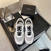 	 Chanel CC Logo Trainer Grey White - 4