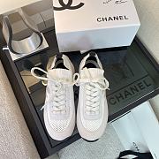 	 Chanel Low Top Trainer CC White Beige - 4