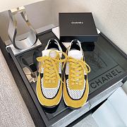 	 Chanel Low Top Trainer CC White Yellow - 4