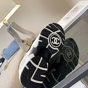 Chanel Low Top Trainer Suede White Black - G38299 Y55720 K3846 - 4