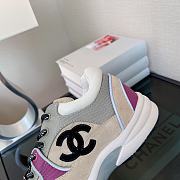 Chanel Low Top Trainer Beige Purple - G38299 Y55435 K3164 - 3