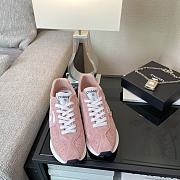 	 Chanel Low Top Runner White Mesh Pink Suede - 4