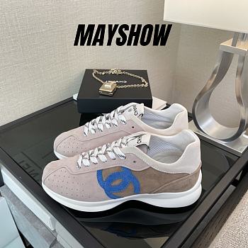 	 Chanel Low Top Runner Brown Pink Suede