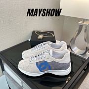 	 Chanel Low Top Runner Grey Beige Suede - 1