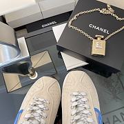 	 Chanel Low Top Runner Grey Beige Suede - 4