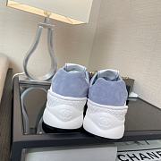 	 Chanel Low Top Runner White Mesh Blue Suede - 2