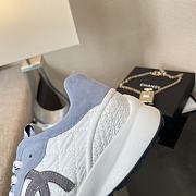 	 Chanel Low Top Runner White Mesh Blue Suede - 5