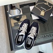 	 Chanel Low Top Runner White Mesh Black Suede - 4