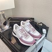 Chanel Low Top Nylon White Pink  - 3