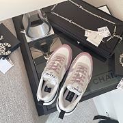 Chanel Low Top Nylon White Pink  - 5