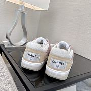 Chanel Low Top Quilted Pink Beige Suede - 3