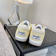 Chanel Low Top Quilted Yellow Suede - 2