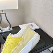 Chanel Low Top Quilted Yellow Suede - 3