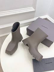 Balenciaga Trooper Rubber Boot Dark Beige - 679326W0FO89230 - 2