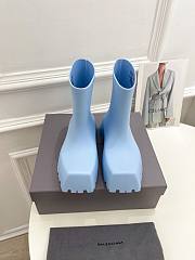 Balenciaga Trooper Rubber Boot Blue - 2