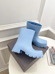 Balenciaga Trooper Rubber Boot Blue - 3