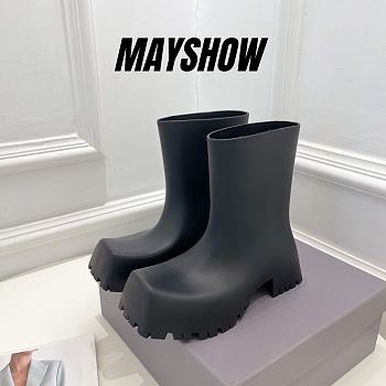 Balenciaga Trooper Rubber Boot Black - 679326W0FO81000