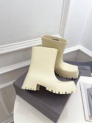 	 Balenciaga Trooper Rubber Boot Beige - 3