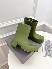 	 Balenciaga Trooper Rubber Boot Khaki - 5