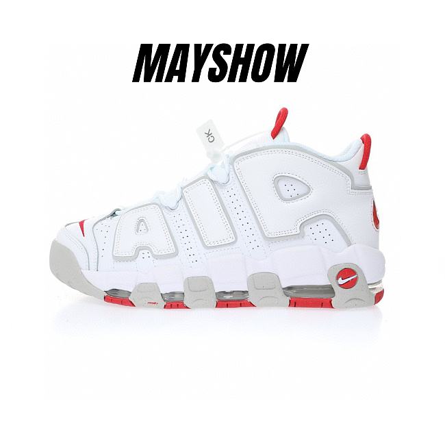 Nike Air More Uptempo White Red Grey - DX8695-100 - 1