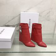 Givenchy Shark Lock Red Ankle Boots  - 2