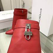 Givenchy Shark Lock Red Ankle Boots  - 3