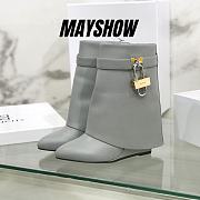 	 Givenchy Shark Lock Dark Grey Ankle Boots - 1