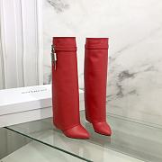 	 Givenchy Shark Lock Red Pants Boots - 4