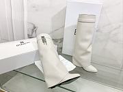 	 Givenchy Shark Lock White Beige Pants Boots - 5