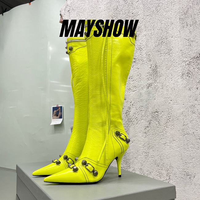 	 Balenciaga Cagole 90mm Boot in Yellow - 694395WAD4E7381 - 1