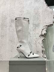 	 Balenciaga Cagole 90mm Boot in White  - 3