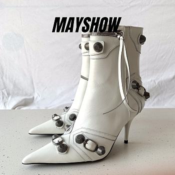 	 Balenciaga Cagole 90mm Bootie in White 