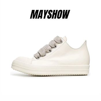 Rick Owens Fogachine Megalace Low Cream White