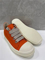 Rick Owens DRKSHDW Fogachine Mega Lace Orange Canvas Low Top - DU01B7802DMW1 5311 - 3