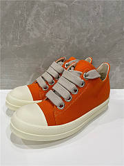 Rick Owens DRKSHDW Fogachine Mega Lace Orange Canvas Low Top - DU01B7802DMW1 5311 - 4