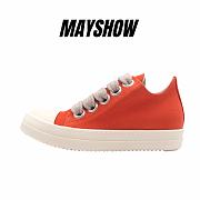 Rick Owens DRKSHDW Fogachine Mega Lace Orange Canvas Low Top - DU01B7802DMW1 5311 - 1