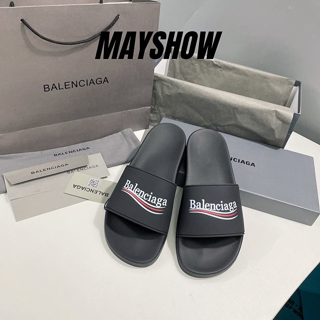 Balenciaga Pool Slide Black - 1