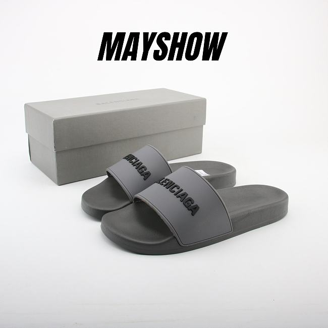 Balenciaga Pool Slide Grey - 1