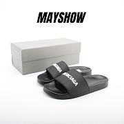 Balenciaga Pool Slide Black White - 565826 W1S80 1006 - 1