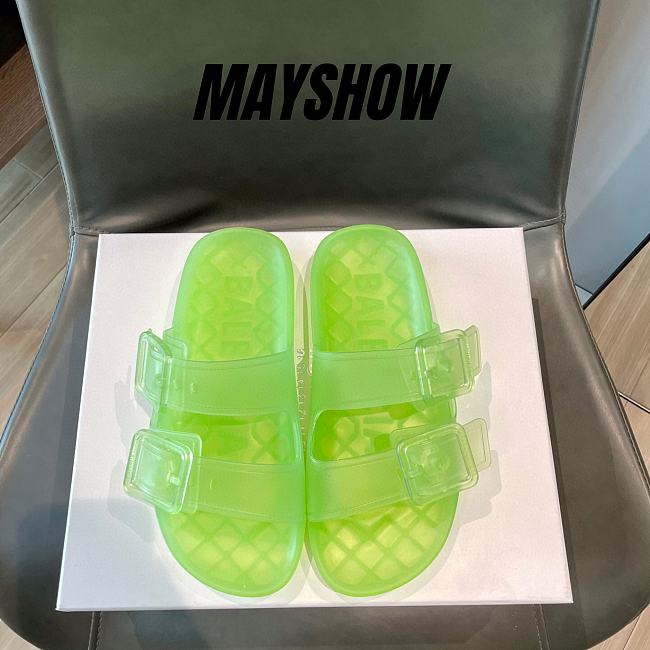 Balenciaga Mallorca Sandal Clear Neon Yellow - 656937W2DZ27321 - 1