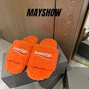 	 Balenciaga Furry Slide Orange - 1