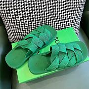 Bottega Veneta Acid Turquoise Plat Mule - 651402V0GV03227 - 2