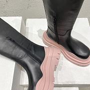 Bottega Veneta Tire Chelsea Knee High Boot Black Pink - 2