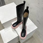 Bottega Veneta Tire Chelsea Knee High Boot Black Pink - 3