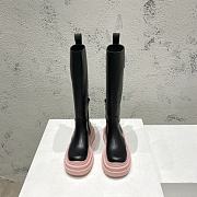 Bottega Veneta Tire Chelsea Knee High Boot Black Pink - 5