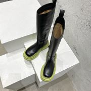 Bottega Veneta Tire Chelsea Knee High Boot Black Seagrass - 5